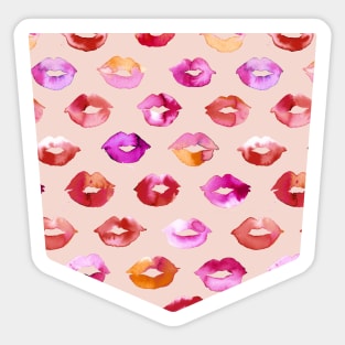 Pocket - Sweet Love Kisses Pink Lips Sticker